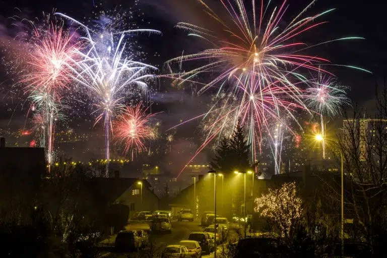 New Year's Eve Fireworks in Reykjavík, 2017.