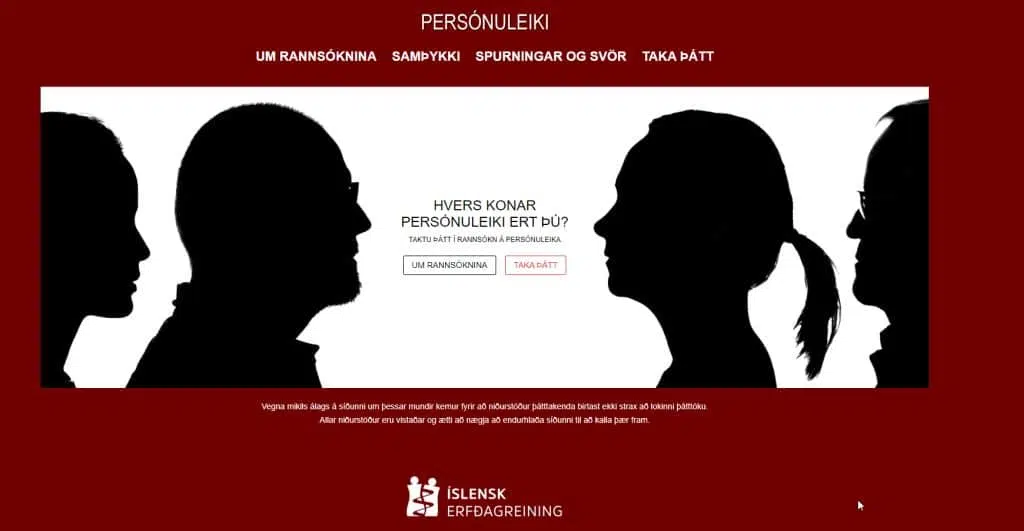 Thousands of Icelanders Take deCODE's Personality Test
