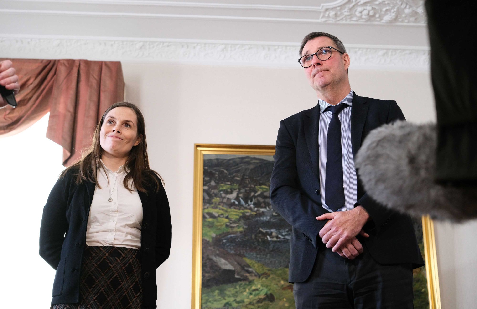 Health Minister Willum Þór Þórsson and Prime Minister Katrín Jakobsdóttir